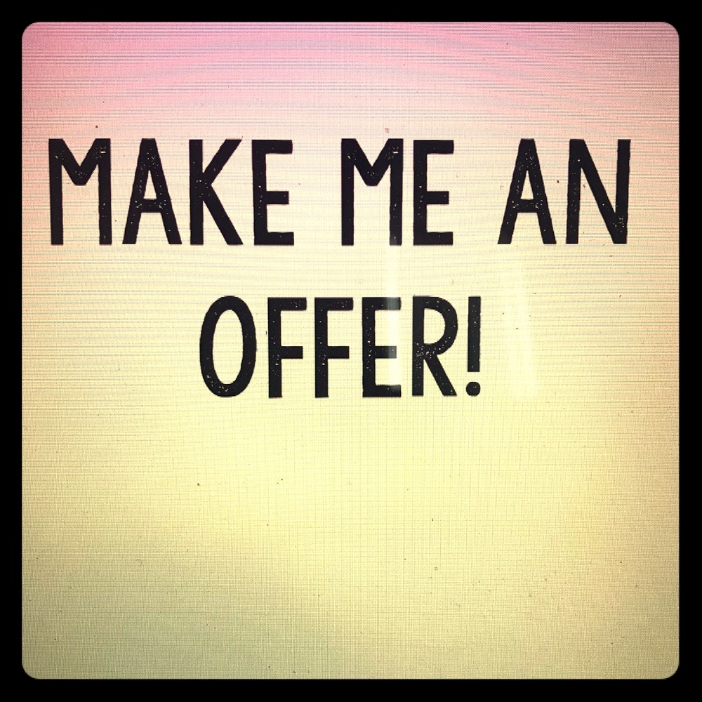 Like an item but not the price? Make me an offer!